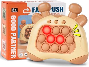 Игра-головоломка Quick Push Bubble Pop со световыми эффектами для детей и взрослых, коричневая цена и информация | Настольные игры, головоломки | kaup24.ee