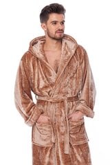 Халат с капюшоном для мужчин Elite Bamboo, коричневый цена и информация | Мужские халаты, пижамы | kaup24.ee