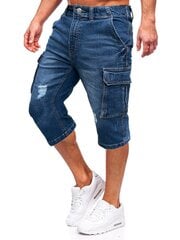 Lühikesed teksapüksid meestele Pantoneclo, sinine цена и информация | Мужские шорты | kaup24.ee