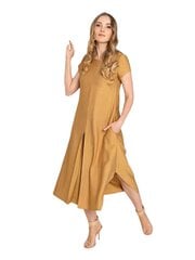 Женское платье из натуральных волокон Lega SK204, жёлтый цена и информация | Платья | kaup24.ee