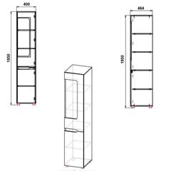 Шкаф Стиль Мс Шафа - 24P, коричневый цена и информация | Шкафы | kaup24.ee