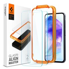 Spigen Glass tR AlignMaster 2 Pack - Samsung Galaxy A55 цена и информация | Защитные пленки для телефонов | kaup24.ee