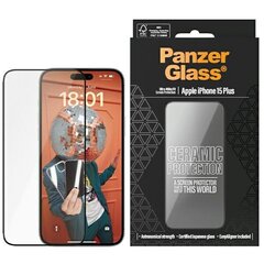 PanzerGlass Ceramic Protection iPhone 15 Plus 6.7" Ultra-Wide-Fit Screen Protection Easy Aligner Included 2839 цена и информация | Защитные пленки для телефонов | kaup24.ee