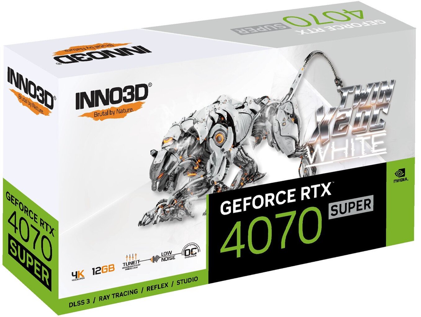 Inno3D GeForce RTX 4070 Super Twin X2 OC White (N407S2-126XX-186162W) цена и информация | Videokaardid (GPU) | kaup24.ee