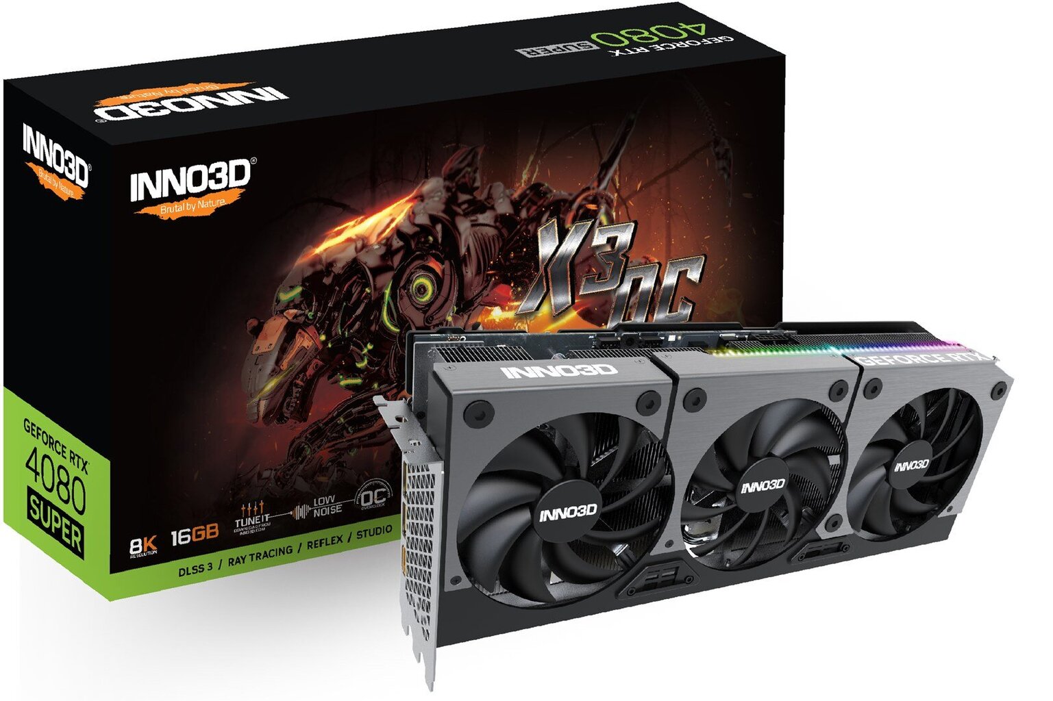 Inno3D GeForce RTX 4080 Super X3 OC (N408S3-166XX-187049N) hind ja info | Videokaardid (GPU) | kaup24.ee