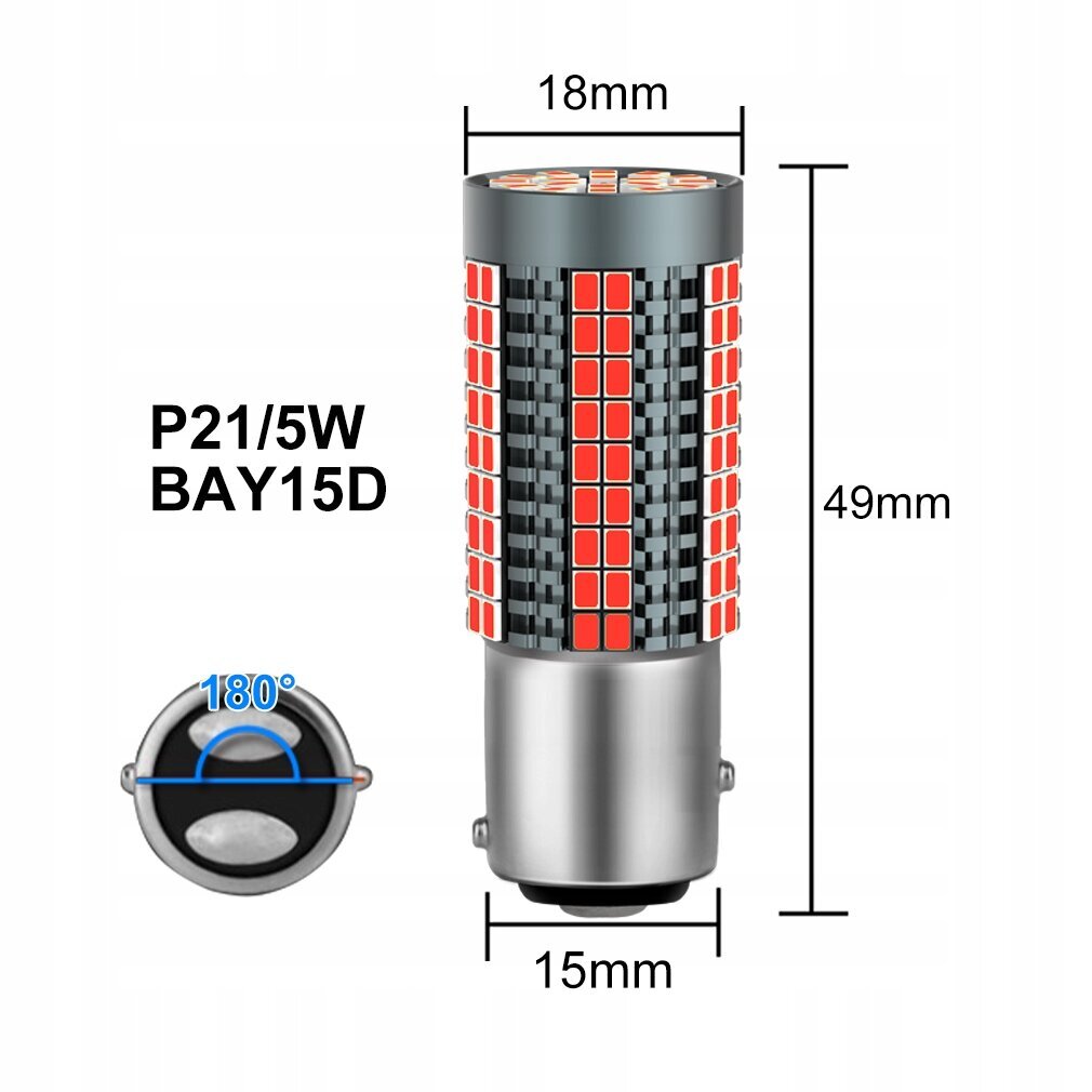 Pirn Xstorm P21/5W Led Punane hind ja info | Autopirnid | kaup24.ee