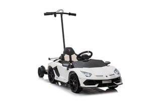 Ühekohaline laste elektriauto koos lisaplatvormiga Lamborghini Aventador SX2018, valge hind ja info | Laste elektriautod | kaup24.ee