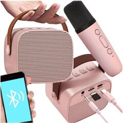 Omimar, беспроводной микрофон с динамиком и эффектами изменения голоса, Bluetooth, розовый цена и информация | Микрофоны | kaup24.ee