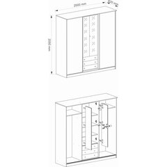 Riidekapp Greta цена и информация | Шкафы | kaup24.ee
