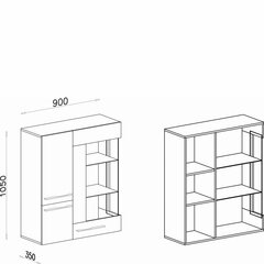 Rippuv vitriin MN9 цена и информация | Витрины, серванты | kaup24.ee