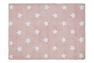 Стираемый хлопковый ковер Stars Pink-White 120x160cм цена и информация | Коврики | kaup24.ee