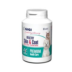 Gigi toidulisand kassidele ja koertele Healthy Skin & Coat, 90 tk. hind ja info | Vitamiinid, toidulisandid ja parasiitide vastased tooted | kaup24.ee