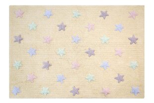 Стираемый хлопковый ковер Tricolor Stars Vanilla 120x160cм цена и информация | Коврики | kaup24.ee