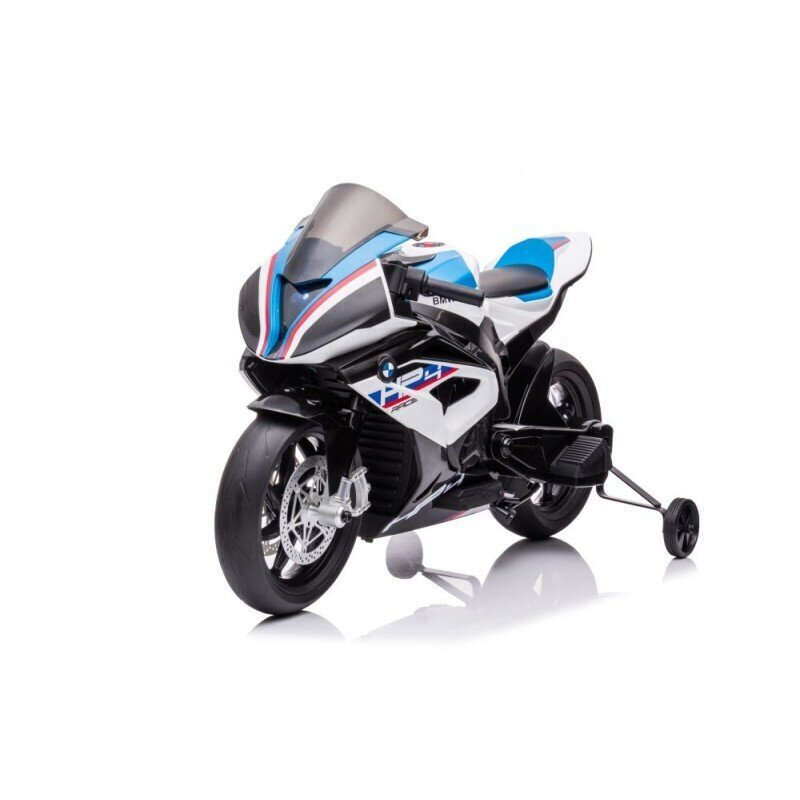 Akutoitel mootorratas lastele Lean Toys BMW HP4 Race JT5001, valge цена и информация | Laste elektriautod | kaup24.ee