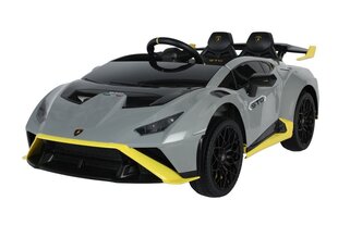 Одноместный электромобиль Lamborghini Lean Toys, серый цена и информация | Электромобили для детей | kaup24.ee