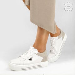 Кожаные кеды для женщин Filippo, белые цена и информация | Спортивная обувь, кроссовки для женщин | kaup24.ee