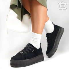 Замшевые кеды для женщин Filippo, черные цена и информация | Спортивная обувь, кроссовки для женщин | kaup24.ee