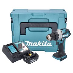 Аккумуляторная дрель/шуруповерт Makita DDF 489 RT1J 18 V 73 Nm бесщеточный + 1x аккумулятор 5,0 Ah + зарядное устройство + Makpac цена и информация | Шуруповерты, дрели | kaup24.ee