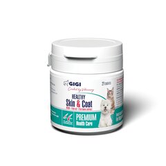 Gigi toidulisand kassidele ja koertele Healthy Skin & Coat, 21 tk. hind ja info | Vitamiinid, toidulisandid ja parasiitide vastased tooted | kaup24.ee