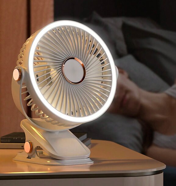 Mini ventilaator klambriga, Galaxy Lighting, valge, 1 tk цена и информация | Ventilaatorid | kaup24.ee