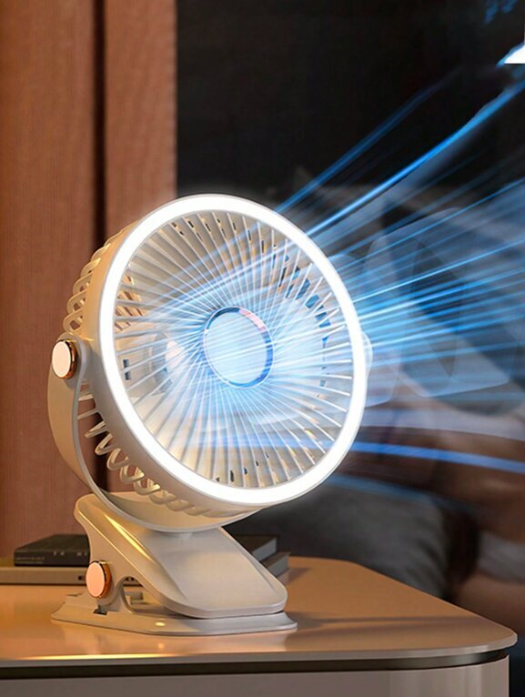 Mini ventilaator klambriga, Galaxy Lighting, valge, 1 tk цена и информация | Ventilaatorid | kaup24.ee