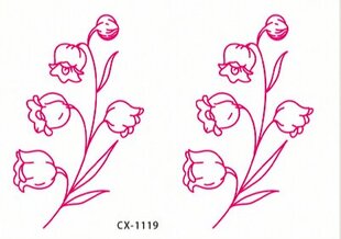 Временная татуировка с ландышом, Electronics LV-300068, розовая, 1шт цена и информация | Кисти для макияжа, спонжи | kaup24.ee