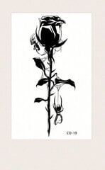 Временная татуировка с розой, Electronics LV-300074, черная, 1шт цена и информация | Кисти для макияжа, спонжи | kaup24.ee