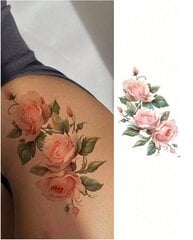 Временная татуировка с розами, Electronics LV-300078, розовая, 1шт цена и информация | Кисти для макияжа, спонжи | kaup24.ee