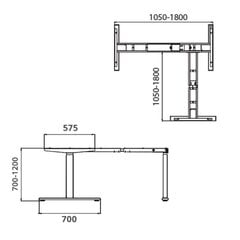 Reguleeritava kõrgusega kontorilauajalad SH213T7-TM-PRO,-90 3 mootorit, 140 kg цена и информация | Компьютерные, письменные столы | kaup24.ee