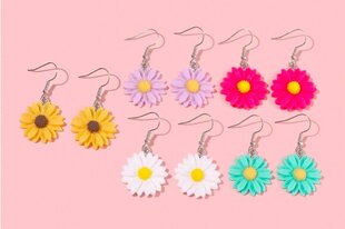 Kõrvarõngad lilledega, LIUYINUO, mitmevärvilised, 5 tk hind ja info | Kõrvarõngad | kaup24.ee