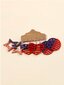 Puidust kõrvarõngad Ameerika lipuga, HAOMAI FASHION, punased, 3 tk цена и информация | Kõrvarõngad | kaup24.ee