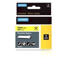 DYMO Rhino Flexible Nylon Tape 19 mm x 3.5m   black on yellow (18491) - цена и информация | Аксессуары для принтера | kaup24.ee