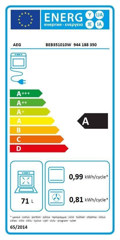 AEG BEB351010W цена и информация | Ahjud | kaup24.ee