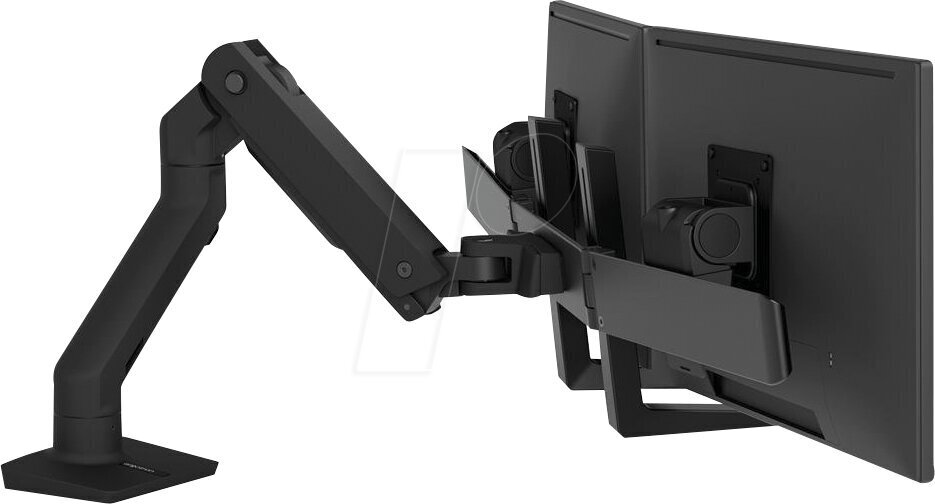 Ergotron HX Desk Dual Monitor Arm Befestigungskit matte black Schwarz (45-476-224) (45476224) цена и информация | Monitori hoidjad | kaup24.ee