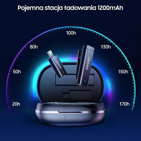 Usams ENC 2.4G Black ZB244MKF01 цена и информация | Mikrofonid | kaup24.ee