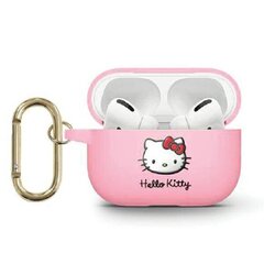 Hello Kitty HKA33DKHSP Airpods 3 cover różowy|pink Silicone 3D Kitty Head hind ja info | Kõrvaklappide tarvikud | kaup24.ee