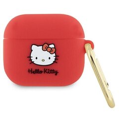 Hello Kitty HKA33DKHSF Airpods 3 cover fuksja|fuschia Silicone 3D Kitty Head цена и информация | Аксессуары для наушников | kaup24.ee