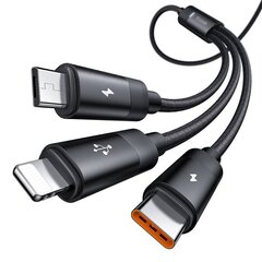 3in1 USB to USB-C | Lightning | Micro USB Cable, Mcdodo CA-5790, 3.5A, 1.2m (black) цена и информация | Кабели для телефонов | kaup24.ee