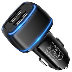 Borofone Car charger BZ14 Max - 2xUSB - 2,4A black цена и информация | Зарядные устройства для телефонов | kaup24.ee