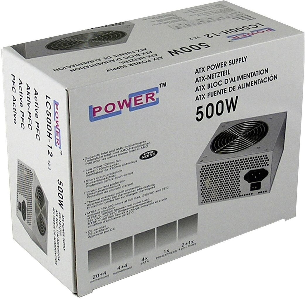 LC-Power LC500H-12 V2.2 hind ja info | Toiteplokid (PSU) | kaup24.ee