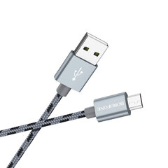 Borofone kaabel BX24 rõngasvool - USB-mikro-USB- 2,4A 1 meeter hall hind ja info | Mobiiltelefonide kaablid | kaup24.ee