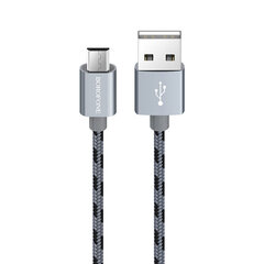 Кабель Borofone BX24 Ring Current - USB на Micro USB - 2,4А 1 метр серый цена и информация | Кабели для телефонов | kaup24.ee