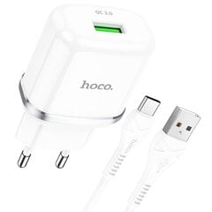 Зарядное устройство Hoco USB 3A QC3.0  протокол быстрой зарядки + с кабелем Micro N3 цена и информация | Зарядные устройства для телефонов | kaup24.ee