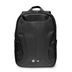 BMW Backpack BMBP15SPCTFK 16&quot; black|black Carbon&Leather Tricolor BMW000521-0 цена и информация | Рюкзаки, сумки, чехлы для компьютеров | kaup24.ee