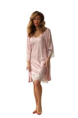 Комплект шелковый халат и рубашка цена и информация | Женские пижамы, ночнушки | kaup24.ee