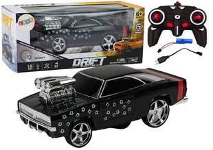 Kaugjuhitav drift auto 1:18, must hind ja info | Poiste mänguasjad | kaup24.ee