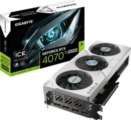 Gigabyte GeForce RTX 4070 Ti Super Eagle OC Ice (GV-N407TSEAGLEOC ICE-16GD) цена и информация | Видеокарты | kaup24.ee