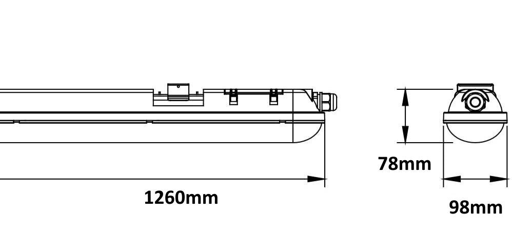 G.Lux hermeetiline lamp GR-2x36-IP65-2xT8-LED цена и информация | Laelambid | kaup24.ee