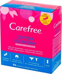 Hügieenisidemed Carefree Carefree Cotton Flexiform Fresh Scent, 56 tk hind ja info | Tampoonid, hügieenisidemed, menstruaalanumad | kaup24.ee