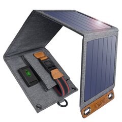 Солнечное зарядное устройство для мобильного телефона, складное, Choetech SC0041, с USB 14 Вт, серый цена и информация | Комплектующие для солнечных электростанций | kaup24.ee